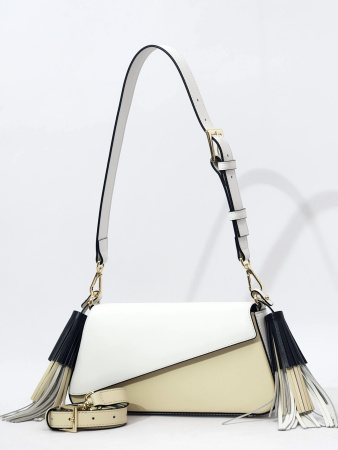 Сумка-багет Cromia cr1406272 bianco/nero