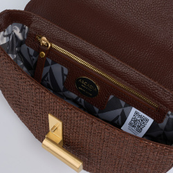 Сумка-седло Arcadia Moon ar4938 dollaro/raffia cognac