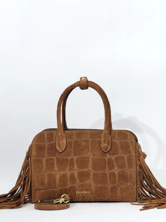 Саквояж-боулер Claudia Firenze cl11285FR camoscio cocco cuoio