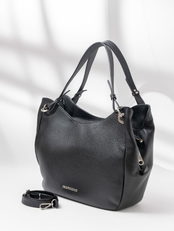 Сумка-тоут Di Gregorio gr1992 vitello nero argento