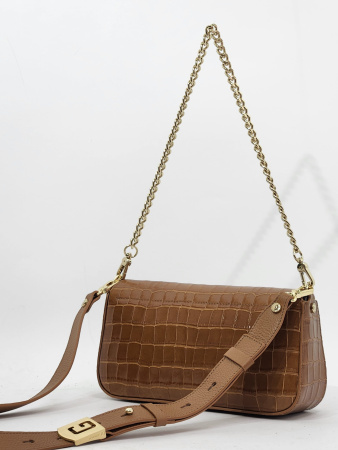 Сумка-багет Gironacci gir2290 rico lux/vitello/calf cuoio/legno