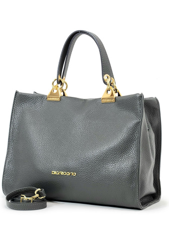 Тоут-шоппер Di Gregorio gr1974 vitello grigio oro