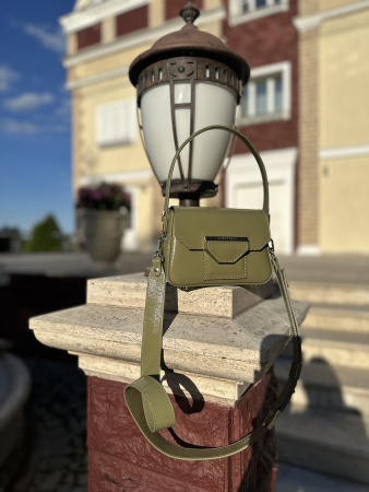 Мини-сэтчел Gironacci gir3130 naplak/calf kiwi/phard