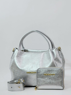 Сумка-тоут и кошелек Di Gregorio gr8810 laminato argento