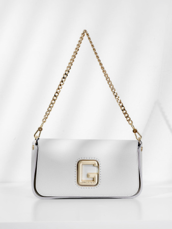 Сумка-багет Gironacci gir2290 vitello/calf off white/viola