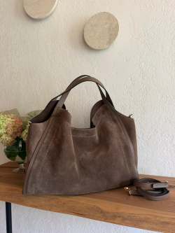 Сумка-хобо Loristella ls2787CA camoscio taupe/taupe
