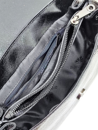 Сумка-багет Di Gregorio gr8745 naplak nero argento scuro
