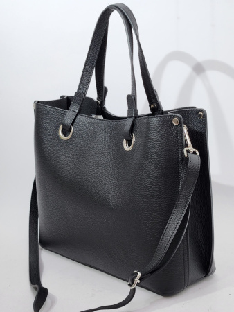 Шоппер Di Gregorio gr8906G vitello nero argento