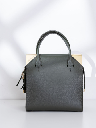 Сумка-боулер Gironacci gir3313 vitello/calf oliva/lilla