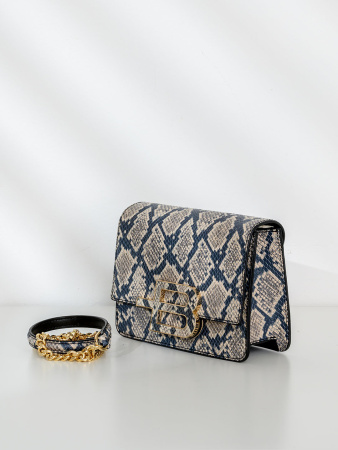 Мини-сэтчел Baldinini B-Lock Snake 001 Comp.1300 G2DPWGB60012001 grey