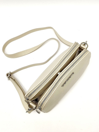Сумка-багет Di Gregorio gr8798 vitello beige argento