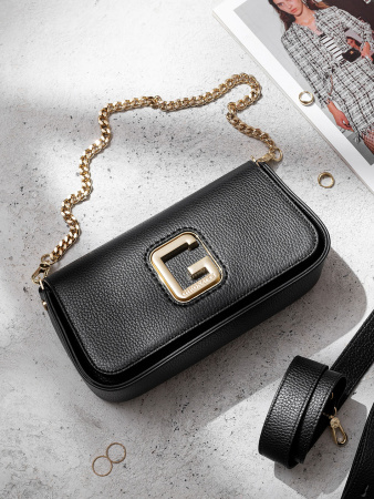 Сумка-багет Gironacci gir2290 vitello/calf nero/lilla