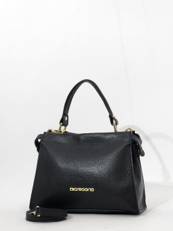 Сумка-боулер Di Gregorio gr9020 vitello nero oro