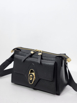 Сумка-боулер Gironacci gir3172 vitello/calf nero/cuoio