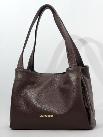 Сумка-тоут Di Gregorio gr9199 vitello moka oro