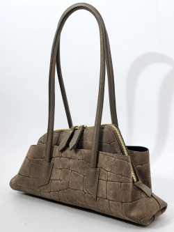 Сумка-хобо Steffalini st6127P vitello/camoscio giraffa taupe