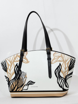 Сумка-тоут Cromia Metro Leaf cr1406260 bianco/nero