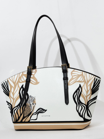 Сумка-тоут Cromia Metro Leaf cr1406260 bianco/nero