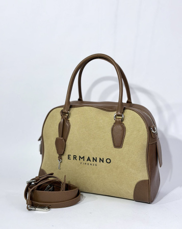 Сумка-боулер Ermanno Scervino Anita Canvas sce12402193 testa di moro