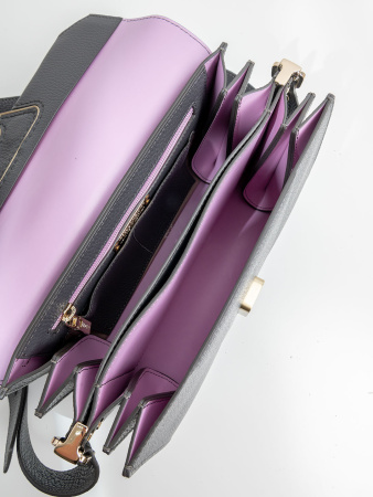 Сумка-багет Gironacci gir3211 vitello/calf grigio/lilla