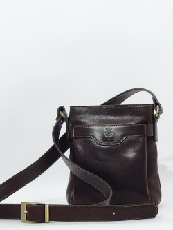 Вертикальная сумка Steffalini st1109 vacchetta marrone