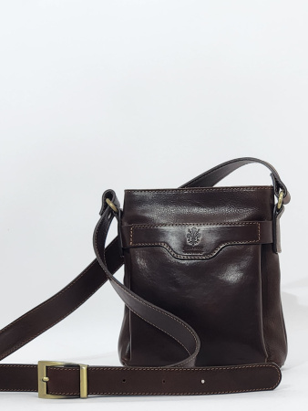 Вертикальная сумка Steffalini st1109 vacchetta marrone