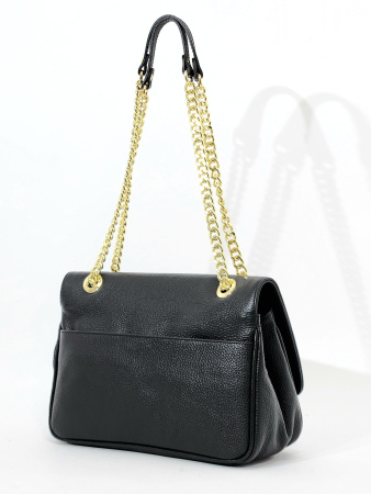 Сэтчел Di Gregorio gr1629 vitello nero oro