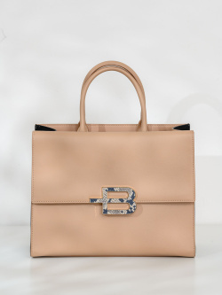 Сумка-тоут Baldinini B-Lock G2DPWGA30062C44 nude/black/snake logo