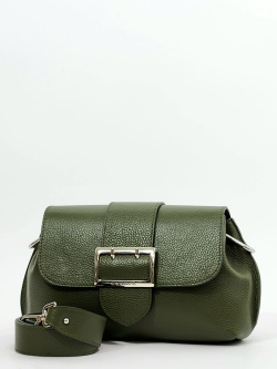 Сумка-багет Di Gregorio gr8745 vitello oliva argento