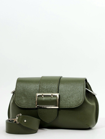 Сумка-багет Di Gregorio gr8745 vitello oliva argento