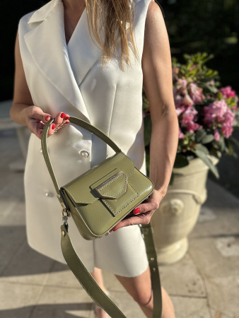 Мини-сэтчел Gironacci gir3130 naplak/calf kiwi/phard