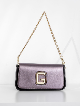 Сумка-багет Gironacci gir2290 laminato/calf bronzo/viola