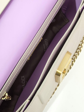 Сумка-багет Gironacci gir2290 vitello/calf avorio/lilla