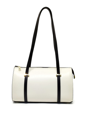 Саквояж-боулер Steffalini st1542 saffiano beige/nero