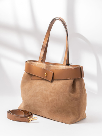 Сумка-тоут Loristella Giada ls3039 camoscio cuoio/pigna