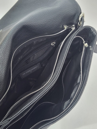 Сэтчел Di Gregorio gr2009 vitello nero argento