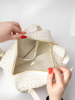 Сумка-боулер Steffalini sf5353 intrecciato latte