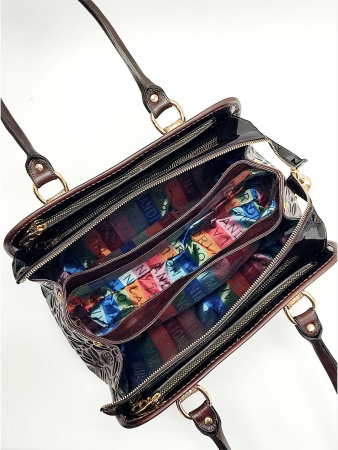 Сумка-боулер Marino Orlandi mo4521 fiori marrone