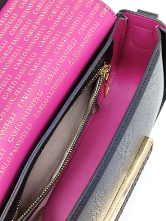 Сумка-багет Carlo Salvatelli cs685 vitello gemma nero