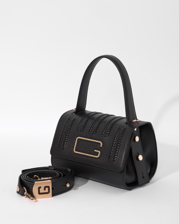 Мини-сэтчел Gironacci gir3240 vitello/calf nero/cuoio