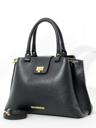 Сумка-тоут Di Gregorio gr6003 vitello nero oro