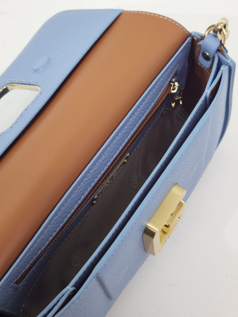 Сумка-багет Gironacci gir2290 vitello/calf cielo/cuoio