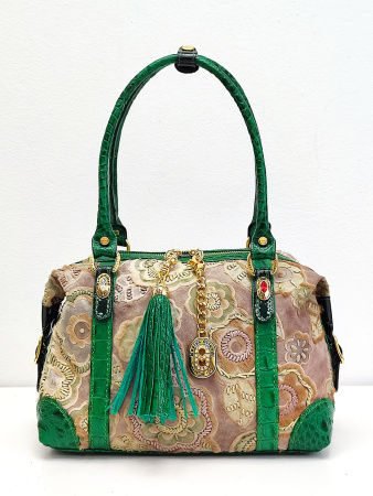 Саквояж-боулер Marino Orlandi mo4335V poni beige/verde