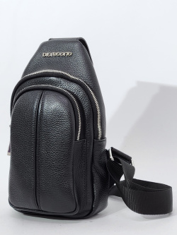 Вертикальная сумка Di Gregorio gr9182 vitello nero argento