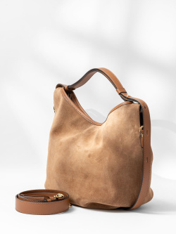 Сумка-хобо Loristella Ingrid ls2770 camoscio cuoio/pigna