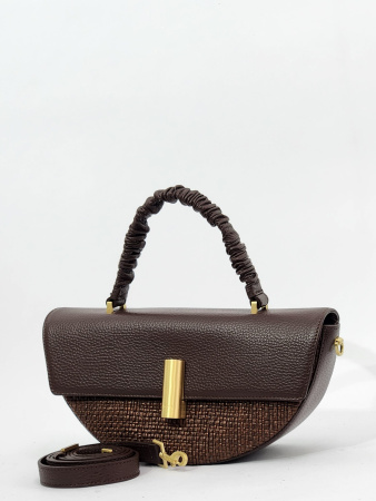 Сумка-седло Arcadia Moon ar4939 dollaro/raffia cognac