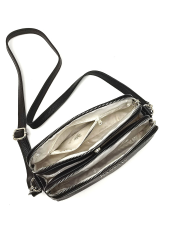 Сумка-багет Di Gregorio gr8798 vitello nero argento