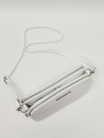 Сумка-багет Di Gregorio gr8798 vitello bianco argento