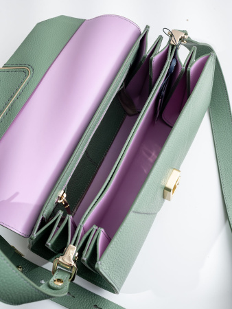Сумка-багет Gironacci gir3211 vitello/calf salvia/lilla