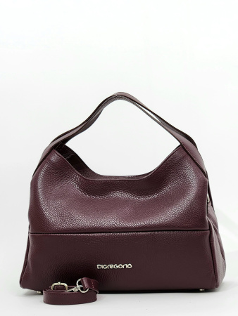 Сумка-хобо Di Gregorio gr1771 vitello bordo argento